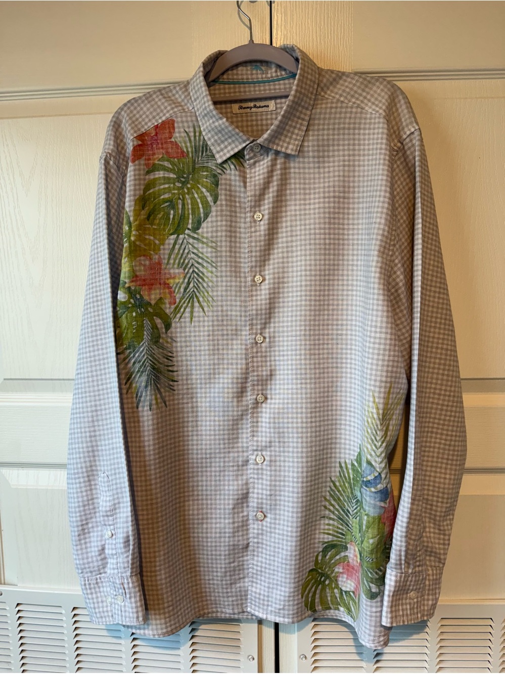 Tommy Bahama Long Sleeve Linen Blend Men’s Button Down Shirt Size XL